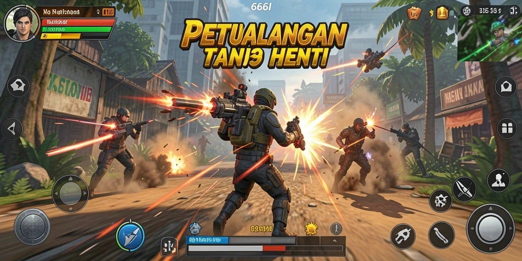 Screenshot menampilkan aksi seru dalam game 666I.