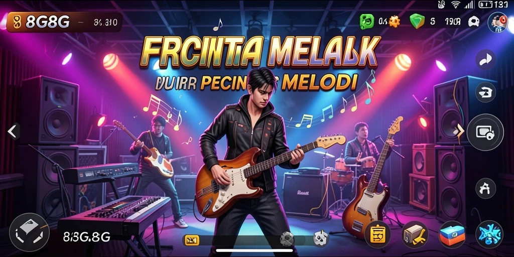 Screenshot gameplay <strong>8G8G</strong> menampilkan interaksi seru dengan musik.