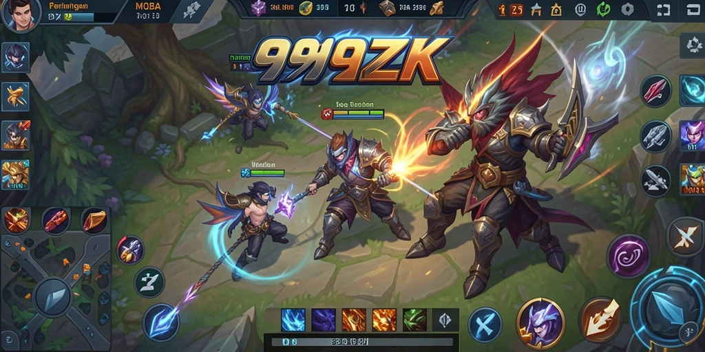 Screenshot gameplay mendebarkan dalam 999ZK.