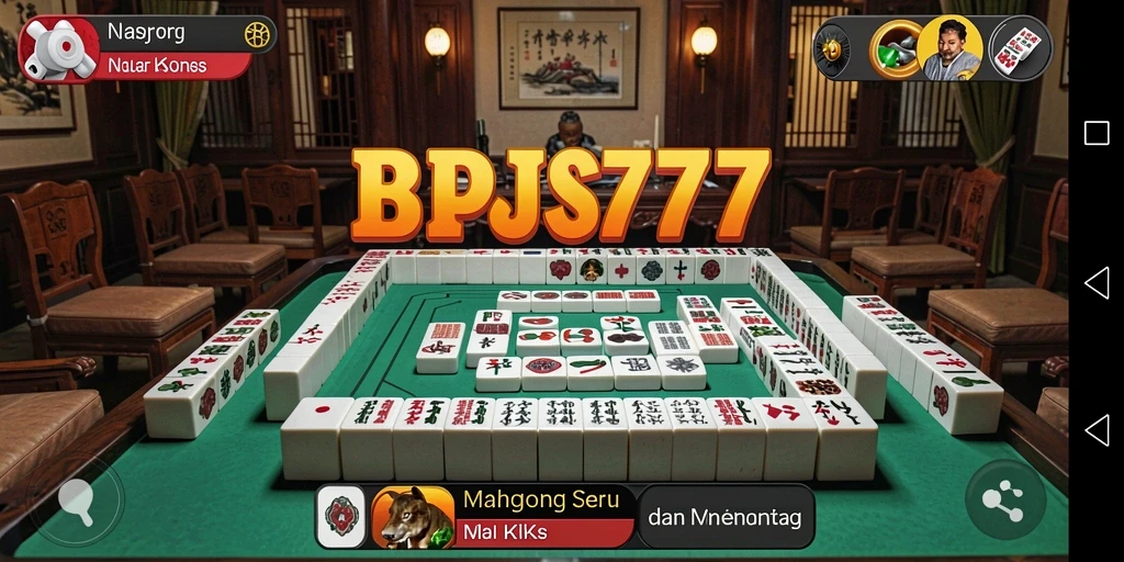 Tampilan permainan Mahjong yang mendebarkan di BPJS777.