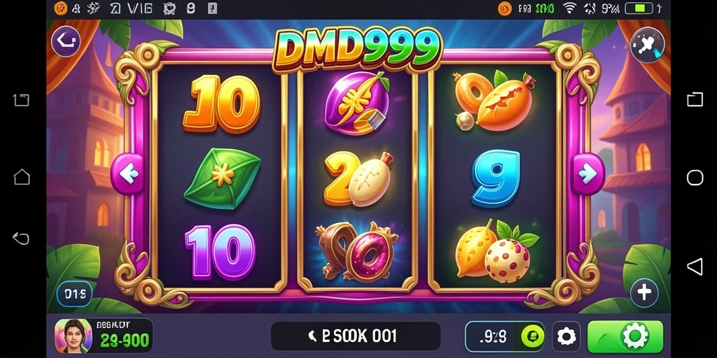 Screenshot menunjukkan gameplay mendebarkan dari DMD999 dengan berbagai tema slot.