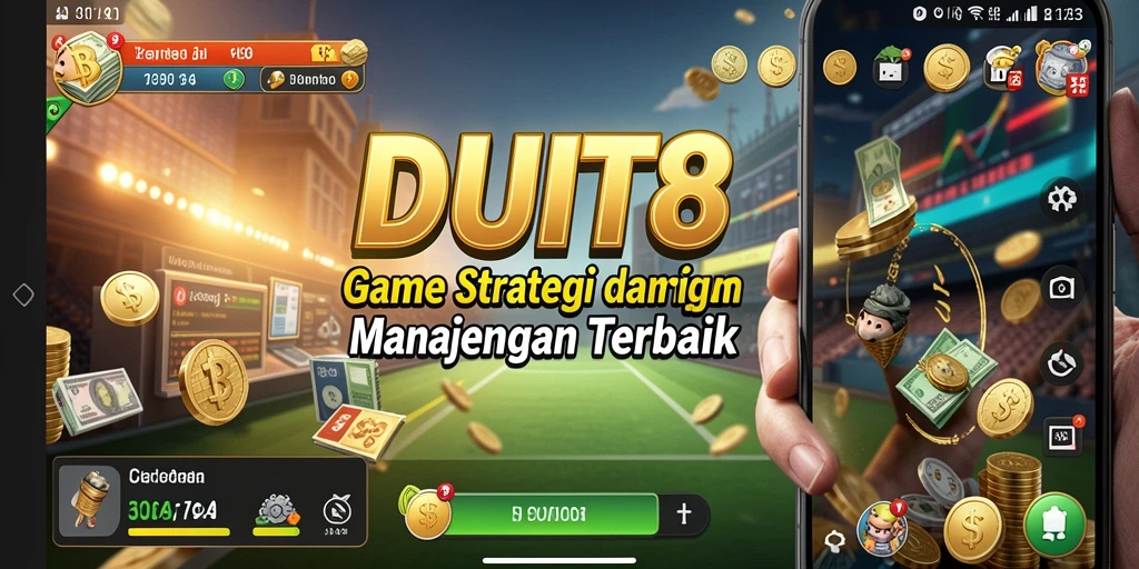 Tampilan gameplay strategi keuangan yang menantang di DUIT8.