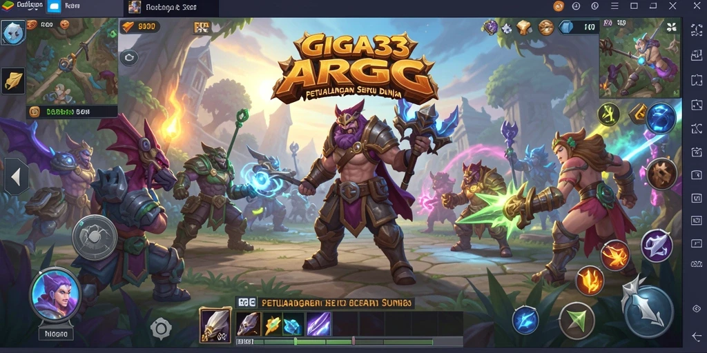 Tangkapan layar gameplay GIGA33 yang menampilkan aksi seru dalam petualangan ARPG.