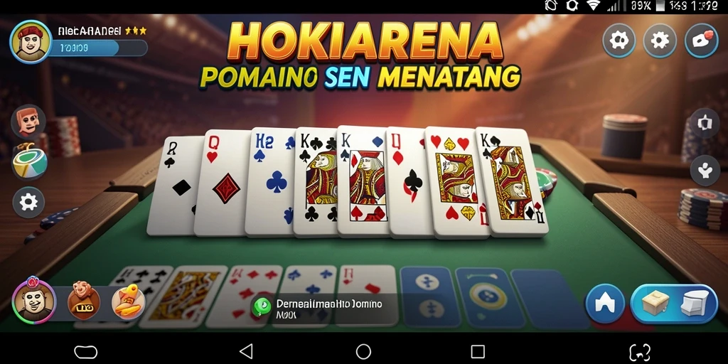 Screenshot HOKIARENA menampilkan pemain yang sedang asyik bermain domino.