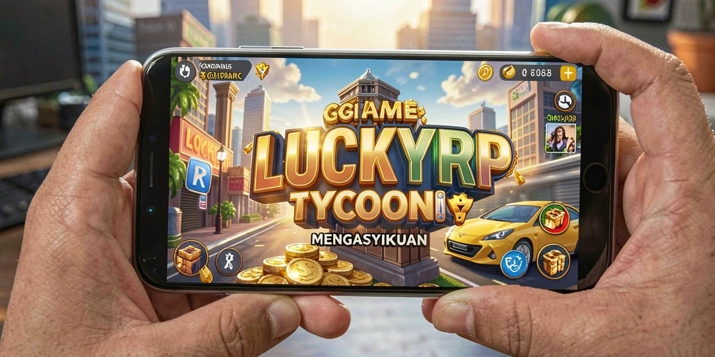 Tampilan gameplay menarik dari LUCKYRP yang menunjukkan pembangunan bisnis.