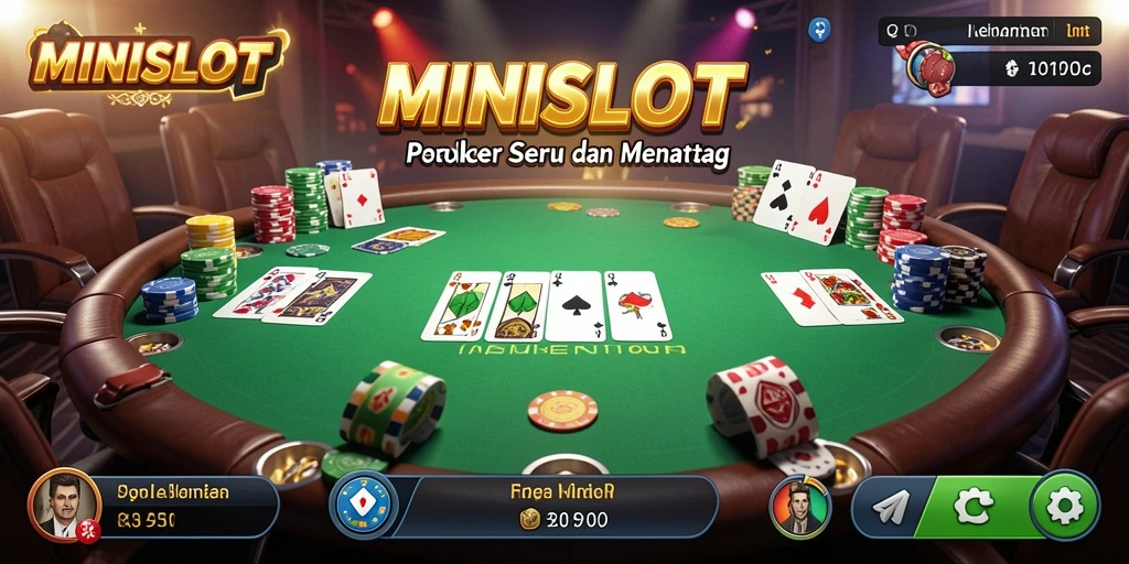Tampilan gameplay poker yang menegangkan di MINISLOT.
