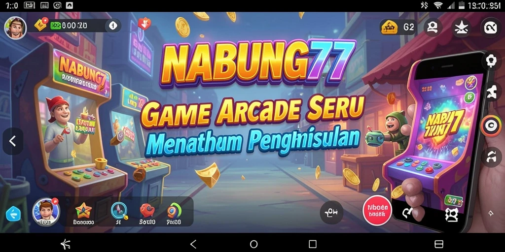 Screenshot NABUNG77 menampilkan momen seru saat bermain game Arcade.