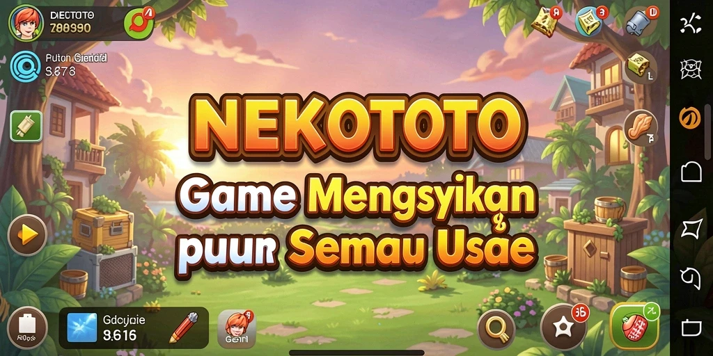 Screenshot gameplay NEKOTOTO menampilkan kucing-kucing yang menggemaskan dalam suasana santai.