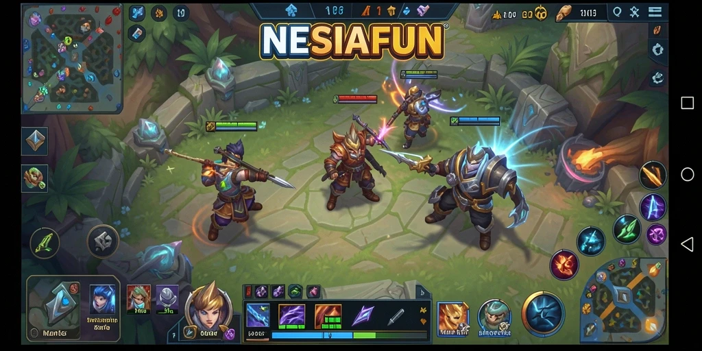 Tampilan gameplay NESIAFUN yang seru dan menantang.