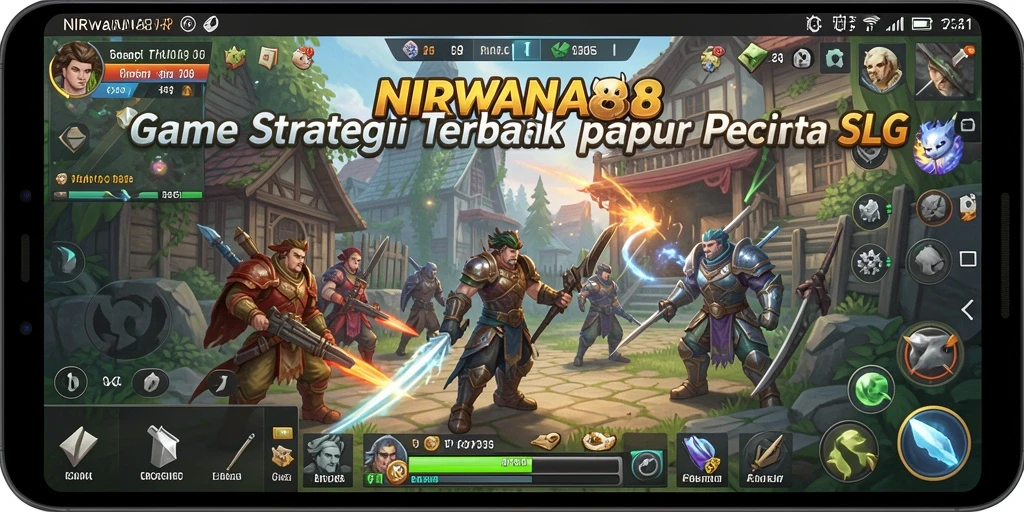 Tampilan gameplay seru di NIRWANA88 dengan pertempuran dan strategi.