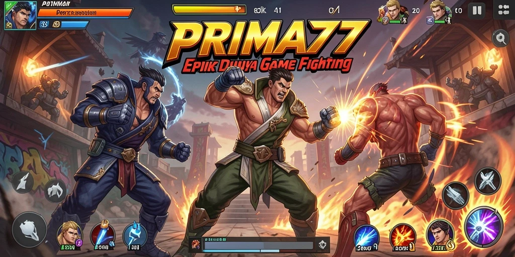 Tampilan stunning gameplay fighting di PRIMA77.