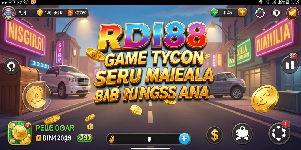 Tangkapan layar utama RDI88 menunjukkan dinamika gameplay Tycoon yang mendebarkan.