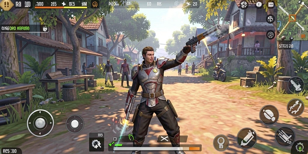 Screenshot gameplay RK55 menampilkan interaksi sosial antar karakter.