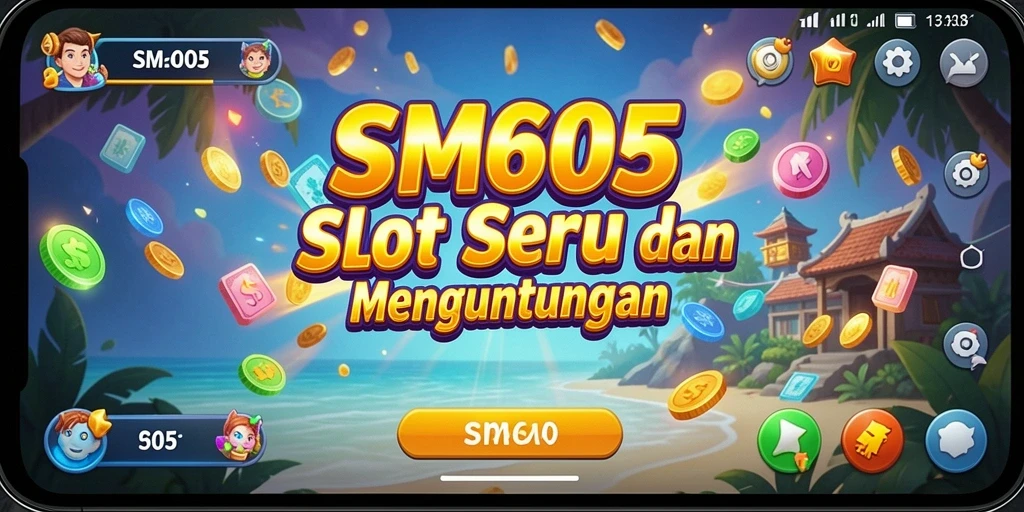 Tampilan gameplay Slot SM605 yang mengasyikkan dan penuh warna.