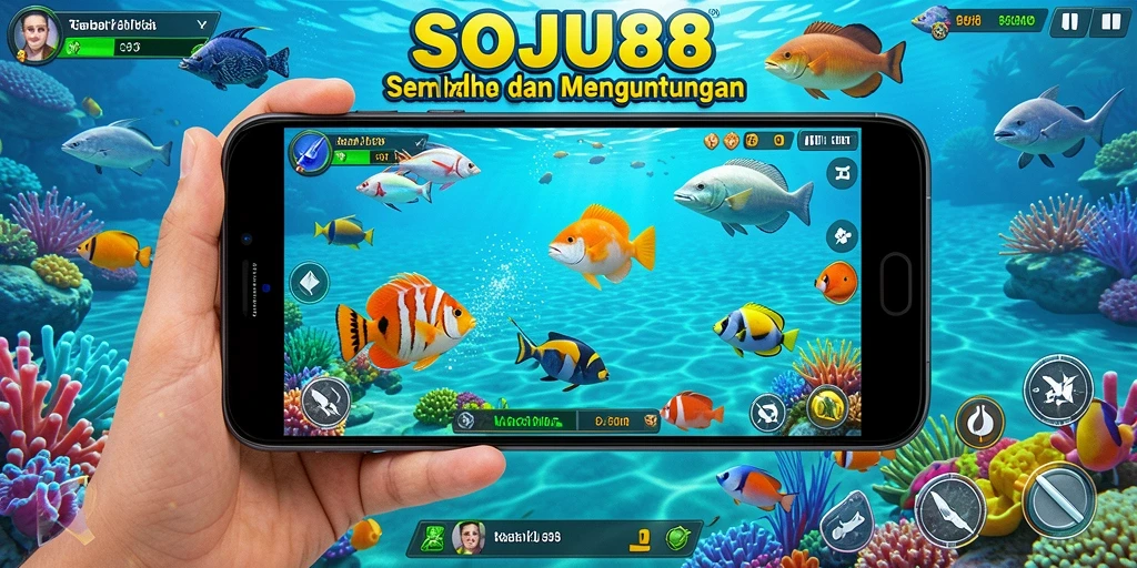 Gameplay seru menembak ikan dalam SOJU88 yang penuh warna.