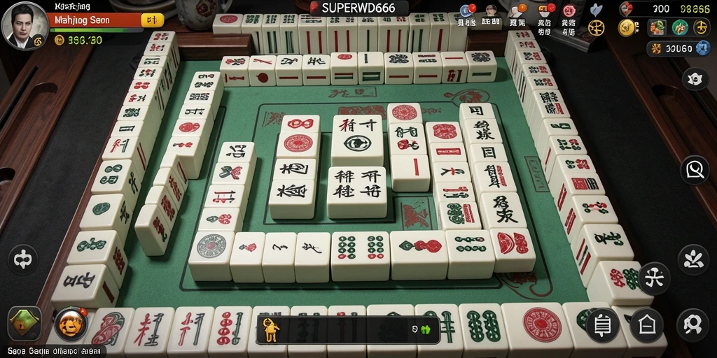 Tampilan gameplay Mahjong yang menarik dalam SUPERWD666.
